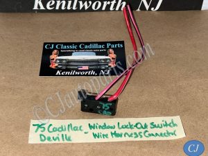 OEM 1969 1970 1971 1972 1973 1974 1975 1976 Cadillac Deville Eldorado Fleetwood Calais Commercial Chassis FRONT MASTER WINDOW LOCKOUT SWITCH WIRE HARNESS CONNECTOR