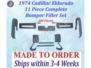 NEW 1974 Cadillac Eldorado Complete Bumper Filler Set (11 Piece Fillers)