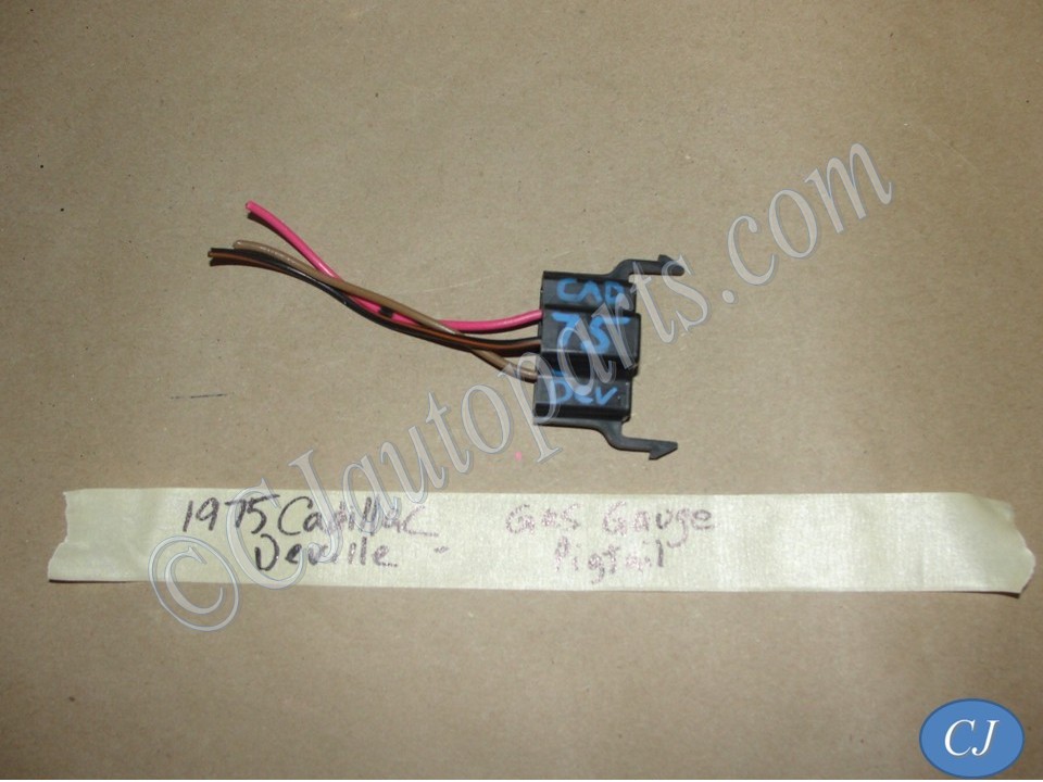 OEM 1974 1975 1976 Cadillac DeVille Calais Fleetwood Commercial Chassis 1974 1975 1976 1977 1978 Eldorado DASH FUEL GAS GAUGE WIRE HARNESS PIGTAIL