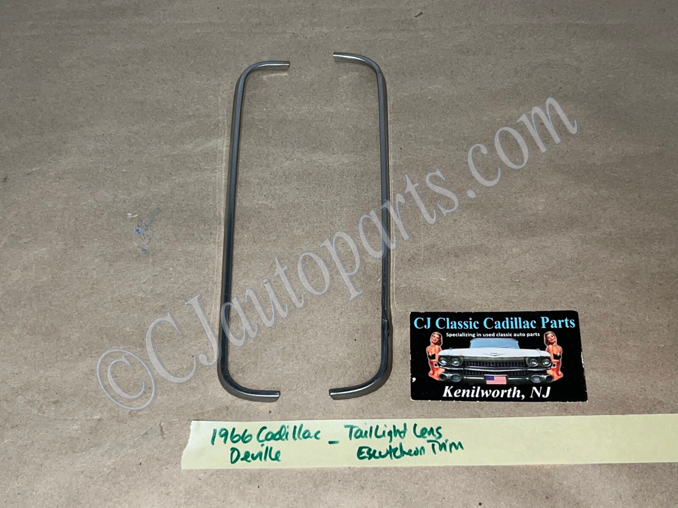 OEM 1966 Cadillac Deville Fleetwood Calais Eldorado TAIL LIGHT LENS ESCUTCHEON TRIM MOLDING