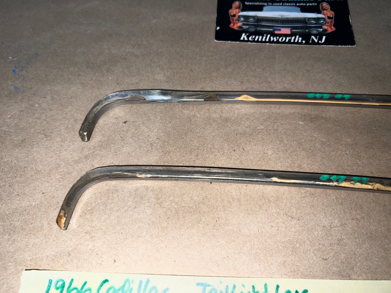 OEM 1966 Cadillac Deville Fleetwood Calais Eldorado TAIL LIGHT LENS ESCUTCHEON TRIM MOLDING - Image 11