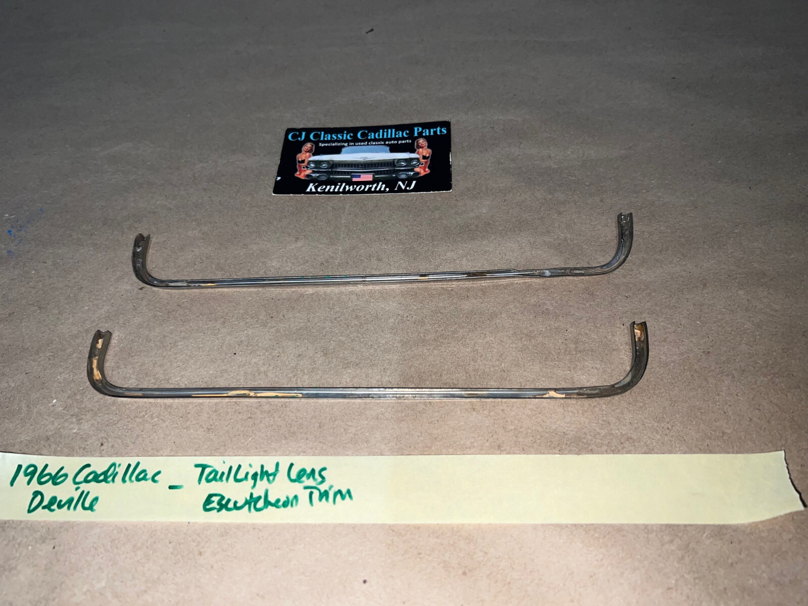 OEM 1966 Cadillac Deville Fleetwood Calais Eldorado TAIL LIGHT LENS ESCUTCHEON TRIM MOLDING - Image 13