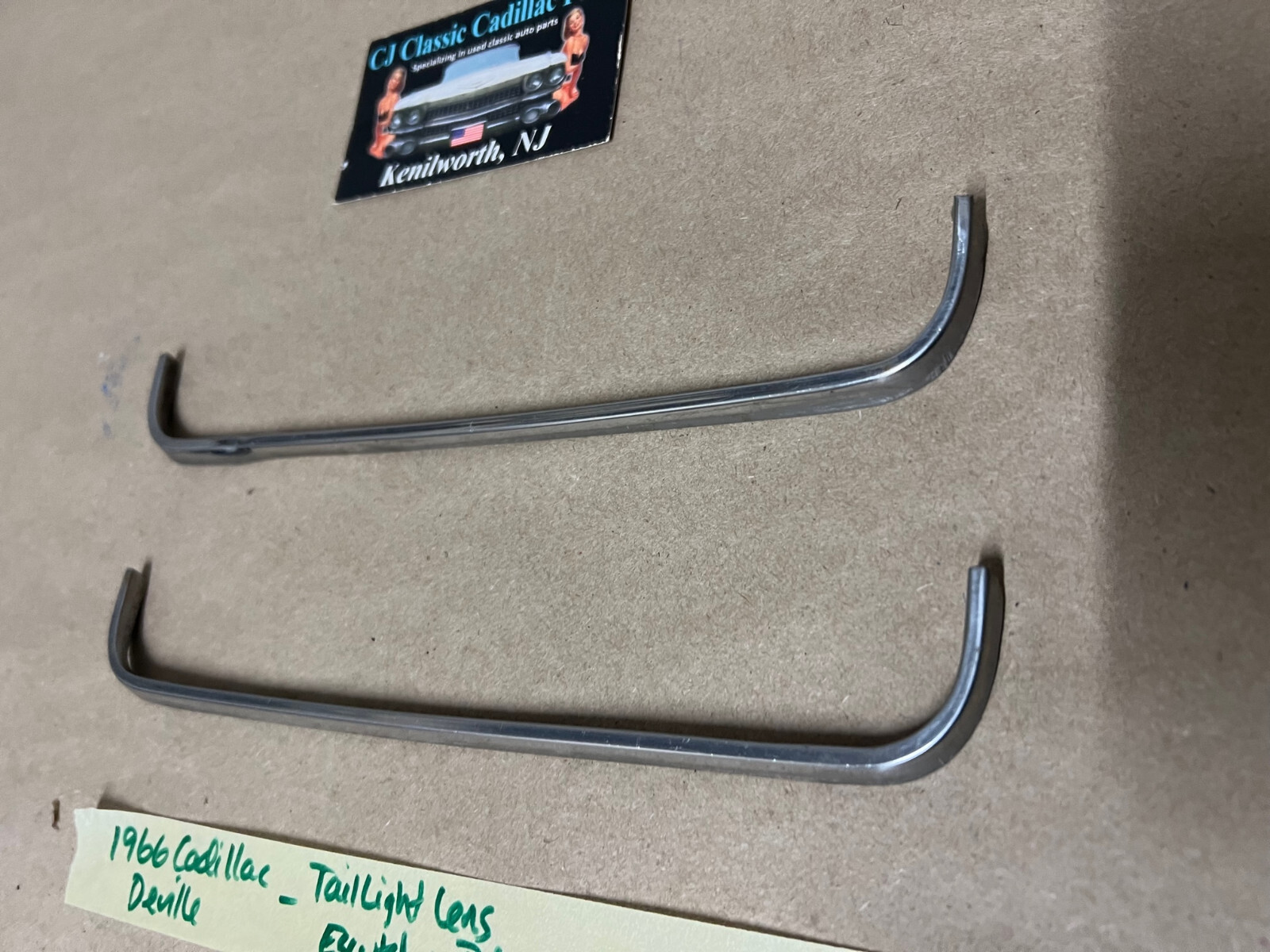 OEM 1966 Cadillac Deville Fleetwood Calais Eldorado TAIL LIGHT LENS ESCUTCHEON TRIM MOLDING - Image 8