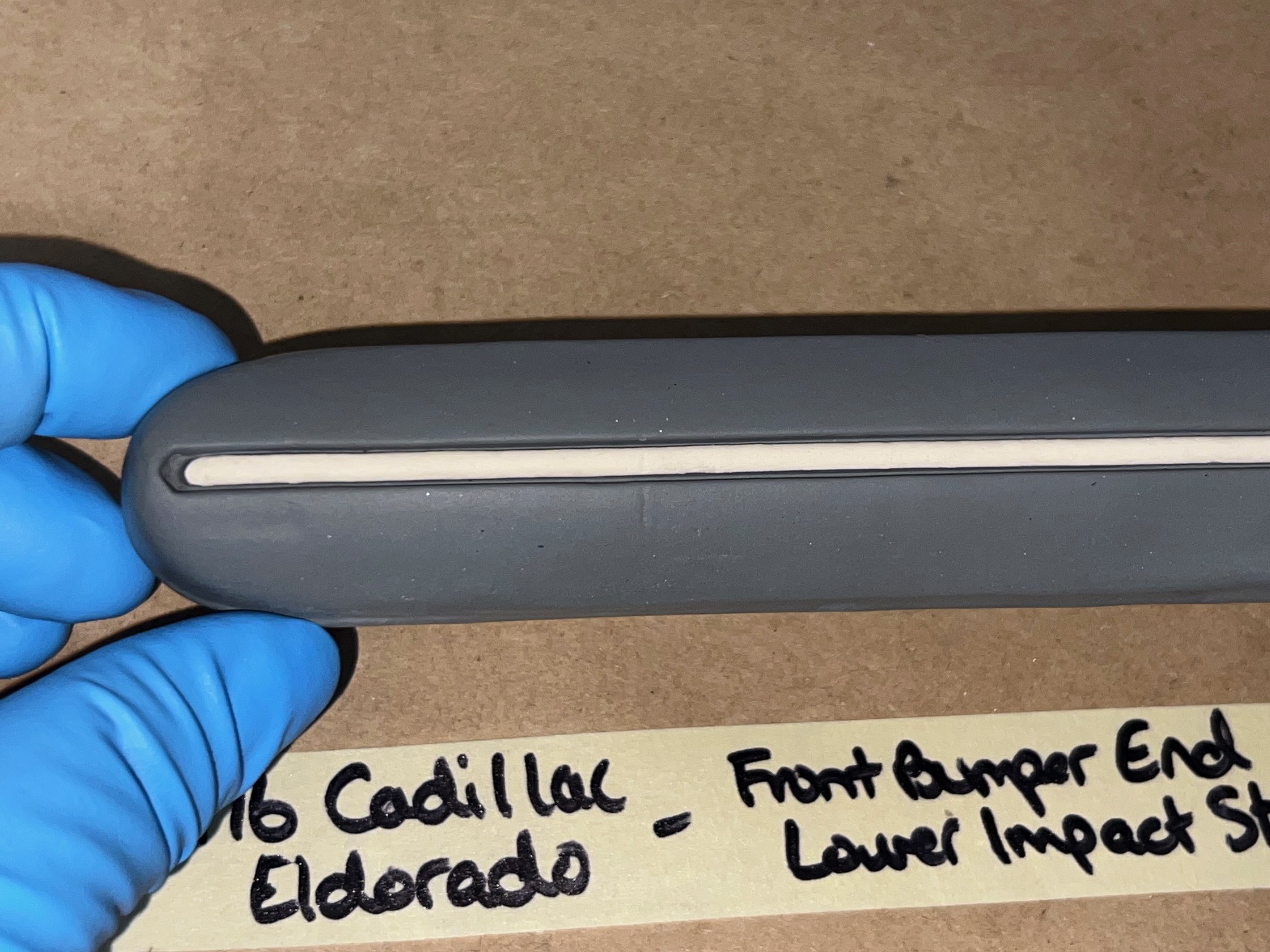 OEM 1975 1976 1977 1978 CADILLAC ELDORADO FRONT BUMPER END LOWER IMPACT STRIP CUSHION #1605345 RIGHT OR LEFT SIDE - Image 8