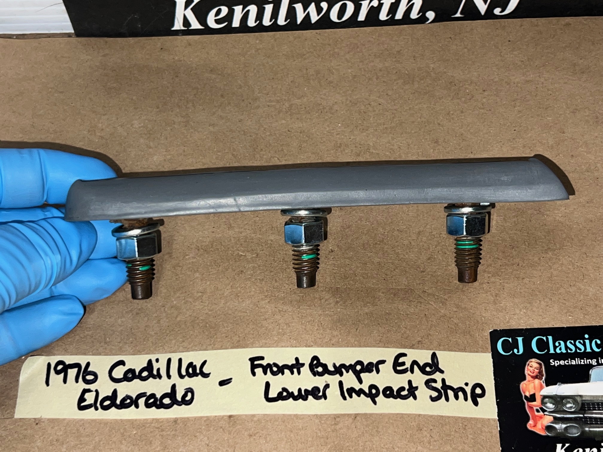 OEM 1975 1976 1977 1978 CADILLAC ELDORADO FRONT BUMPER END LOWER IMPACT STRIP CUSHION #1605345 RIGHT OR LEFT SIDE - Image 11