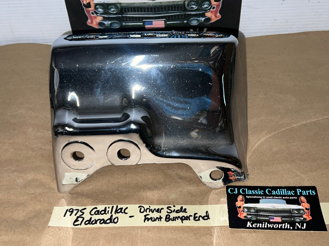 OEM 1975 1976 1977 1978 CADILLAC ELDORADO LEFT DRIVER SIDE LOWER FRONT BUMPER END #3516071 - Image 6