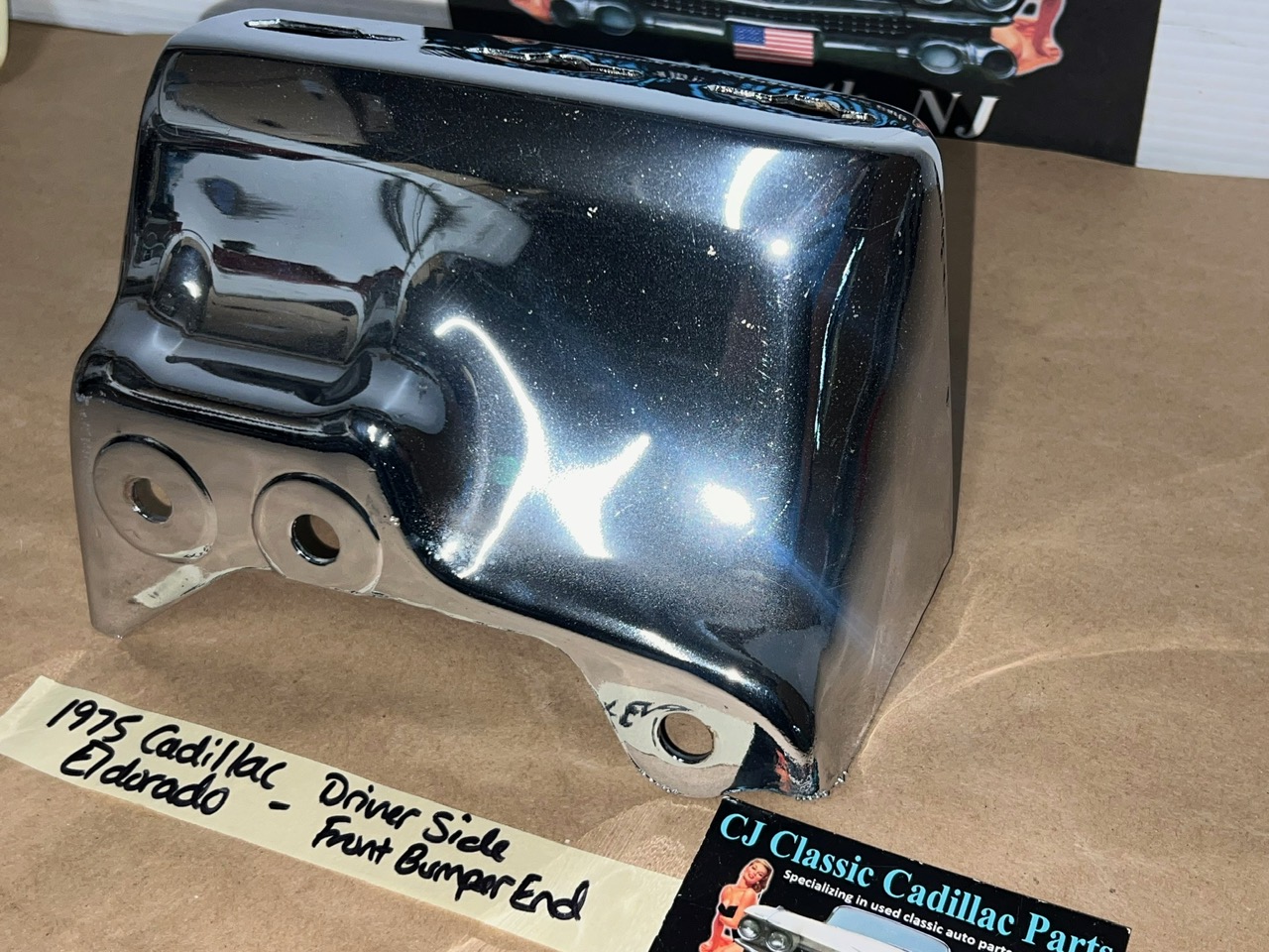 OEM 1975 1976 1977 1978 CADILLAC ELDORADO LEFT DRIVER SIDE LOWER FRONT BUMPER END #3516071 - Image 7