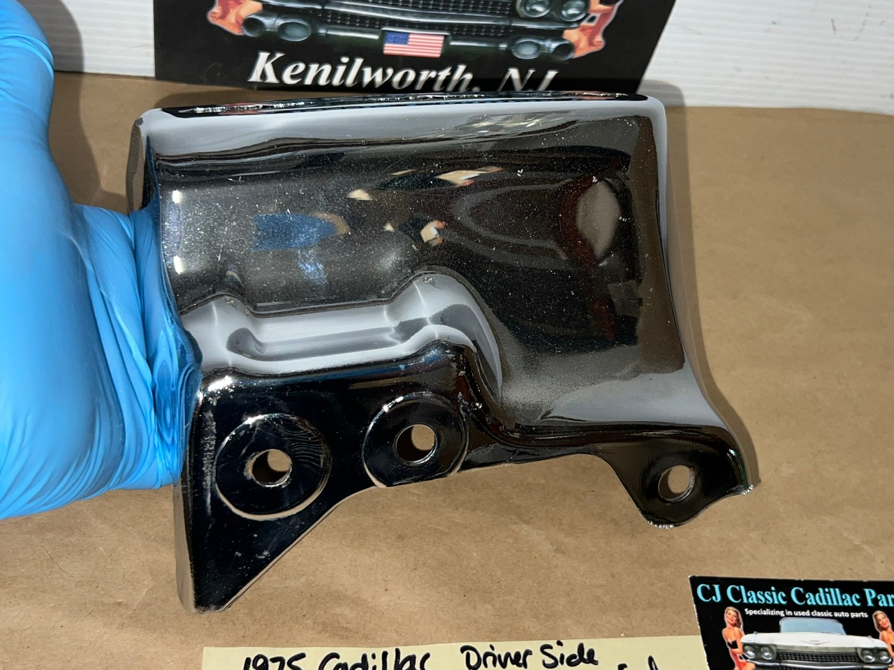 OEM 1975 1976 1977 1978 CADILLAC ELDORADO LEFT DRIVER SIDE LOWER FRONT BUMPER END #3516071 - Image 9