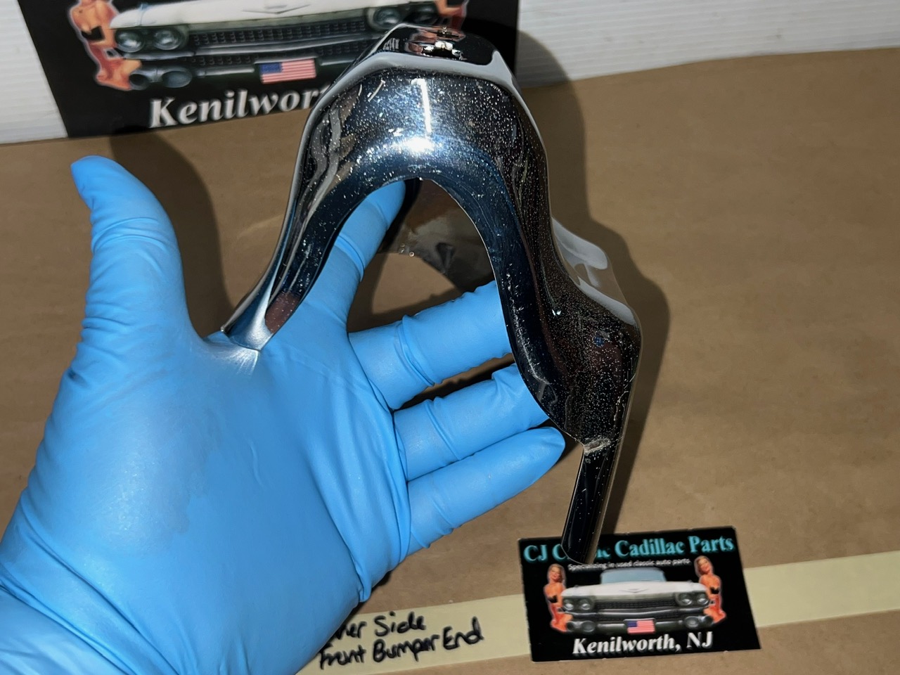 OEM 1975 1976 1977 1978 CADILLAC ELDORADO LEFT DRIVER SIDE LOWER FRONT BUMPER END #3516071 - Image 12