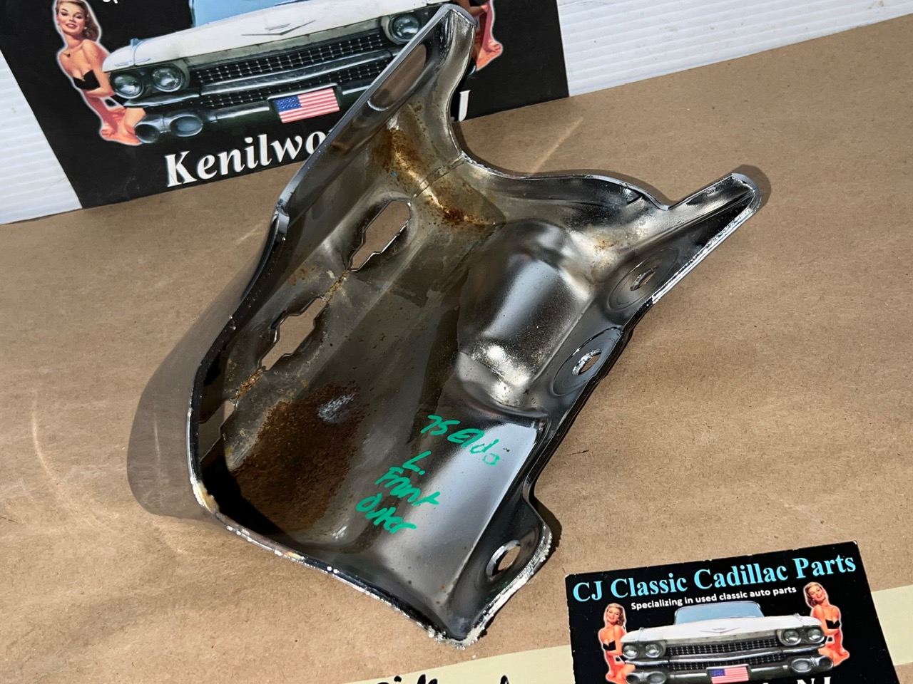 OEM 1975 1976 1977 1978 CADILLAC ELDORADO LEFT DRIVER SIDE LOWER FRONT BUMPER END #3516071 - Image 15