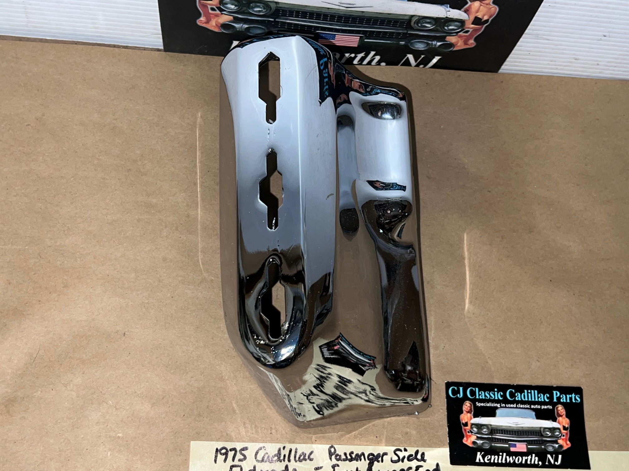 OEM 1975 1976 1977 1978 CADILLAC ELDORADO RIGHT PASSENGER SIDE LOWER FRONT BUMPER END #3516072 - Image 2