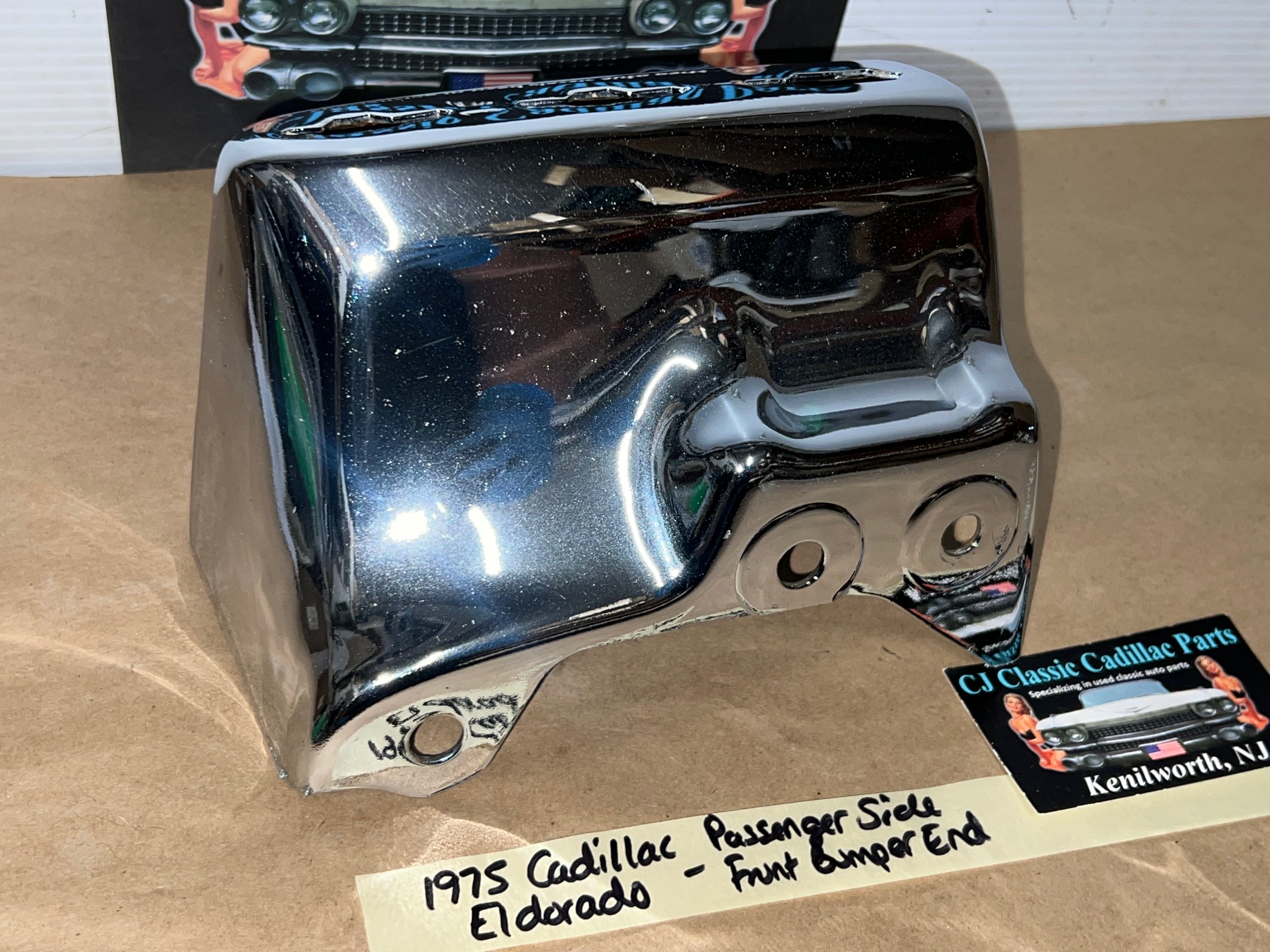 OEM 1975 1976 1977 1978 CADILLAC ELDORADO RIGHT PASSENGER SIDE LOWER FRONT BUMPER END #3516072 - Image 3