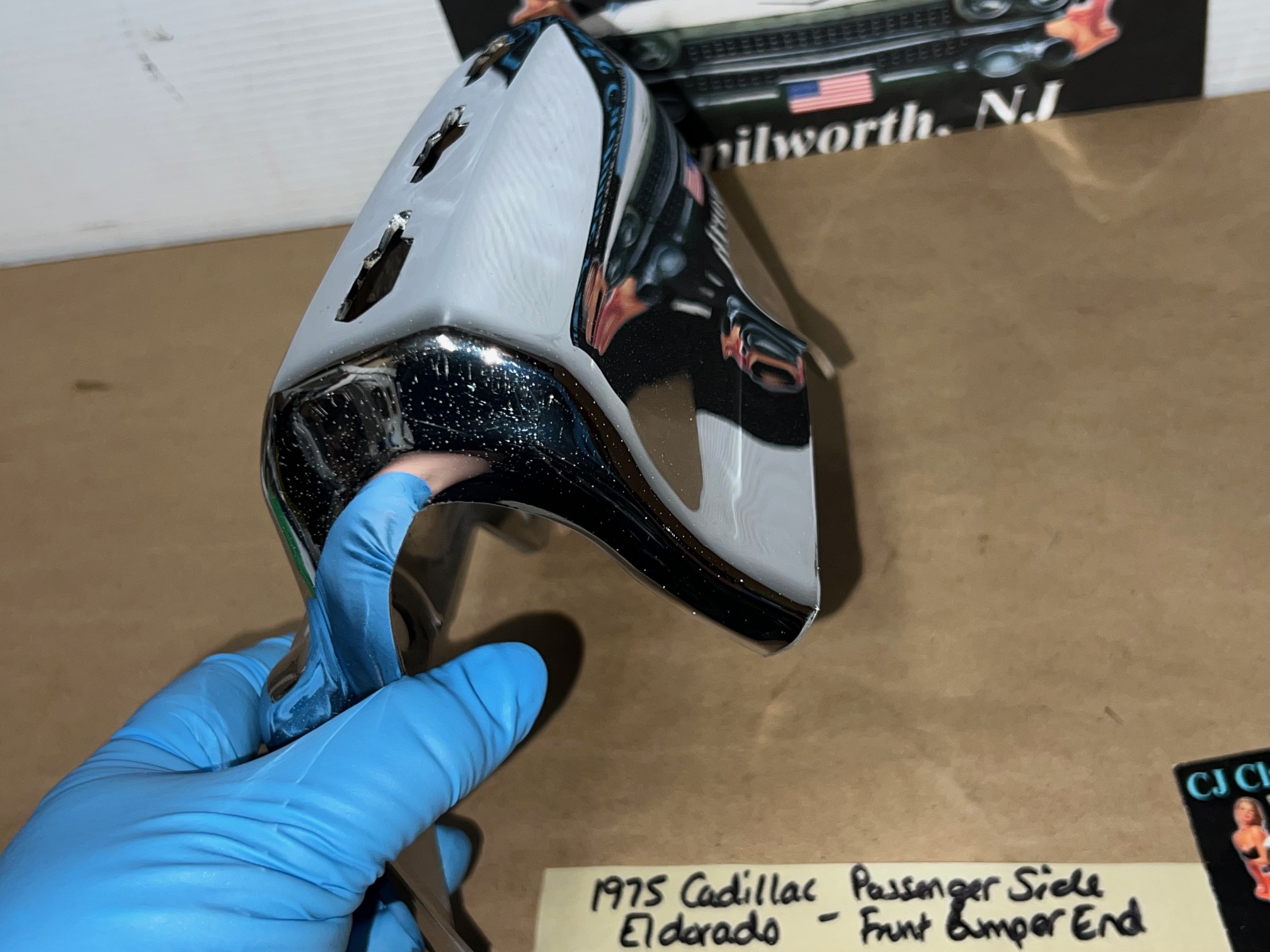 OEM 1975 1976 1977 1978 CADILLAC ELDORADO RIGHT PASSENGER SIDE LOWER FRONT BUMPER END #3516072 - Image 7