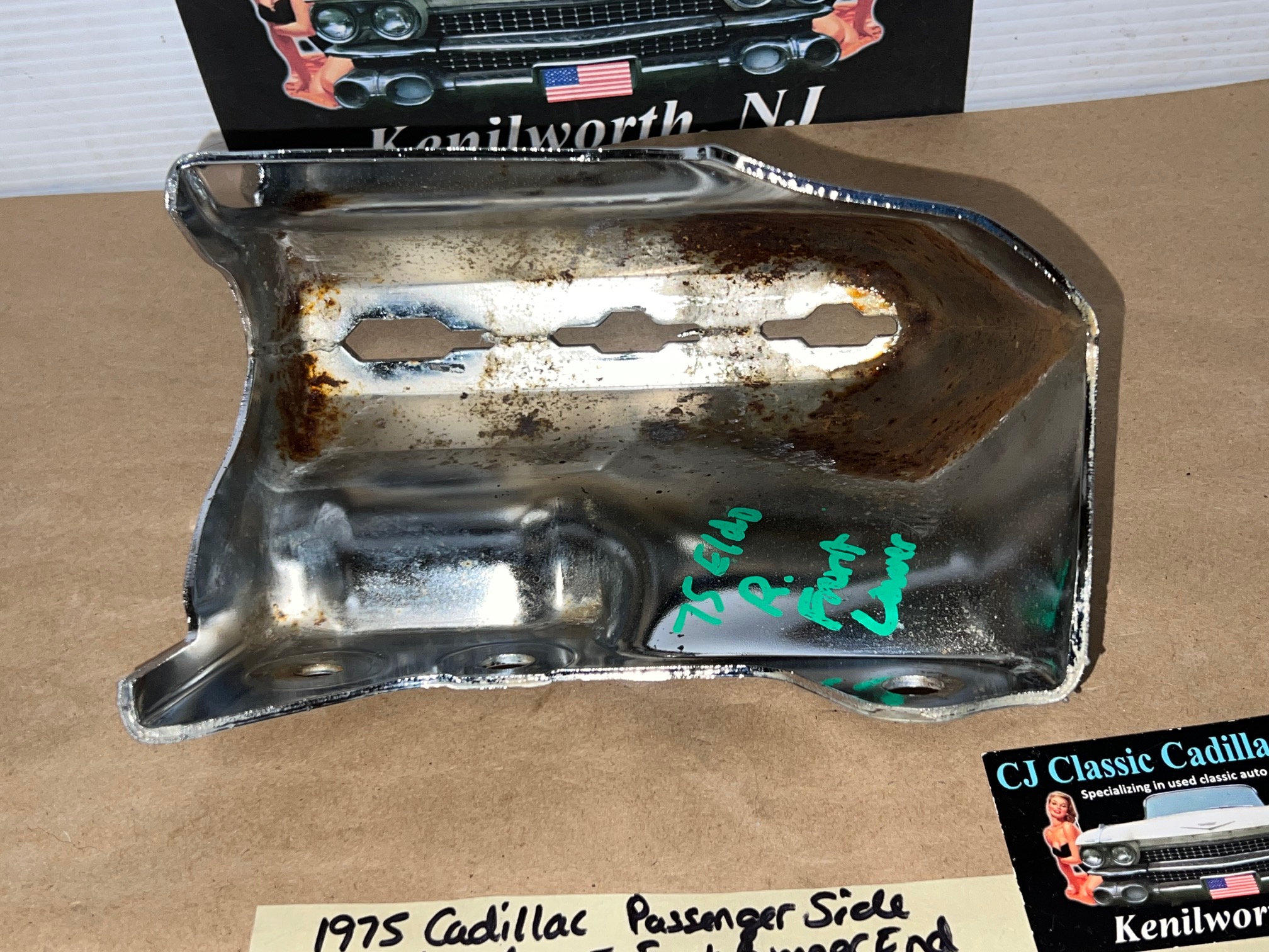 OEM 1975 1976 1977 1978 CADILLAC ELDORADO RIGHT PASSENGER SIDE LOWER FRONT BUMPER END #3516072 - Image 13