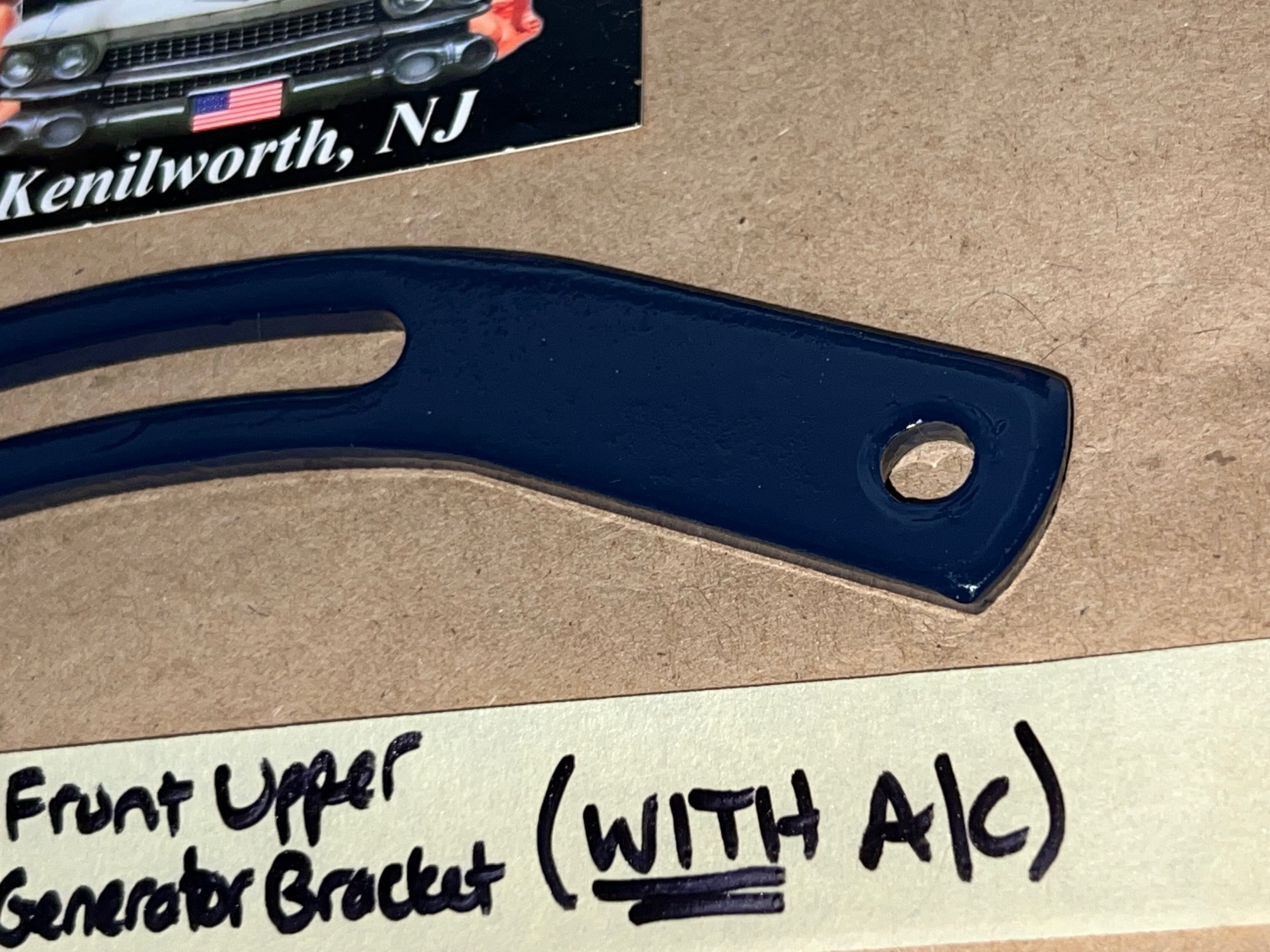 RESTORED 1959 1960 Cadillac 390 FRONT UPPER GENERATOR BRACKET ADJUSTING LINK WITH A/C #1471141 - Image 3