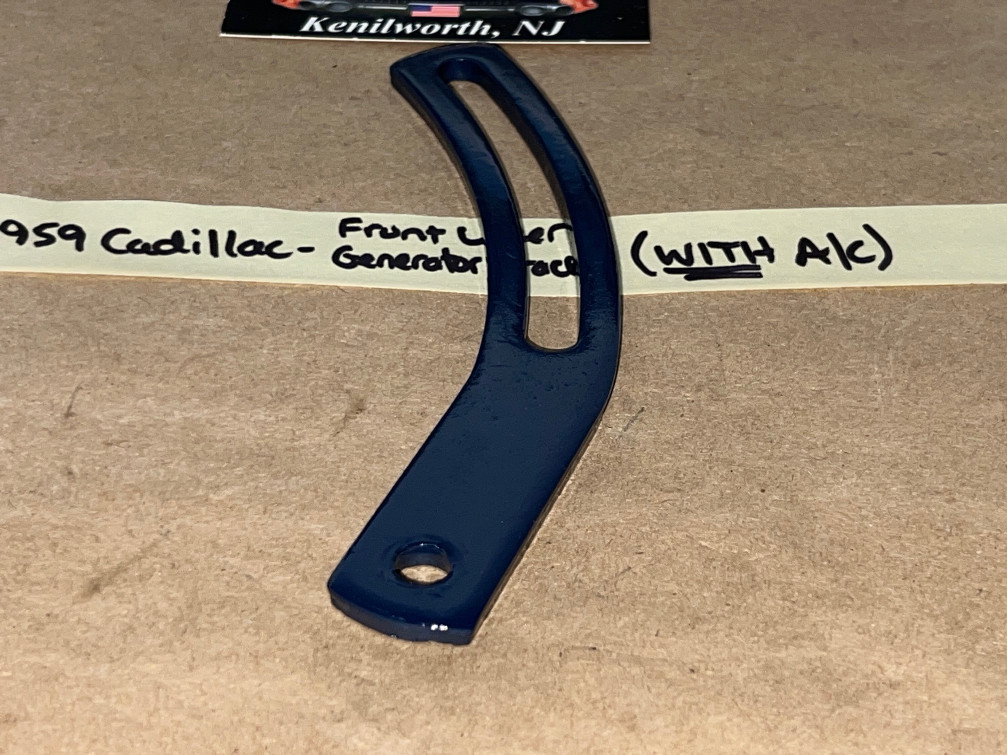 RESTORED 1959 1960 Cadillac 390 FRONT UPPER GENERATOR BRACKET ADJUSTING LINK WITH A/C #1471141 - Image 8