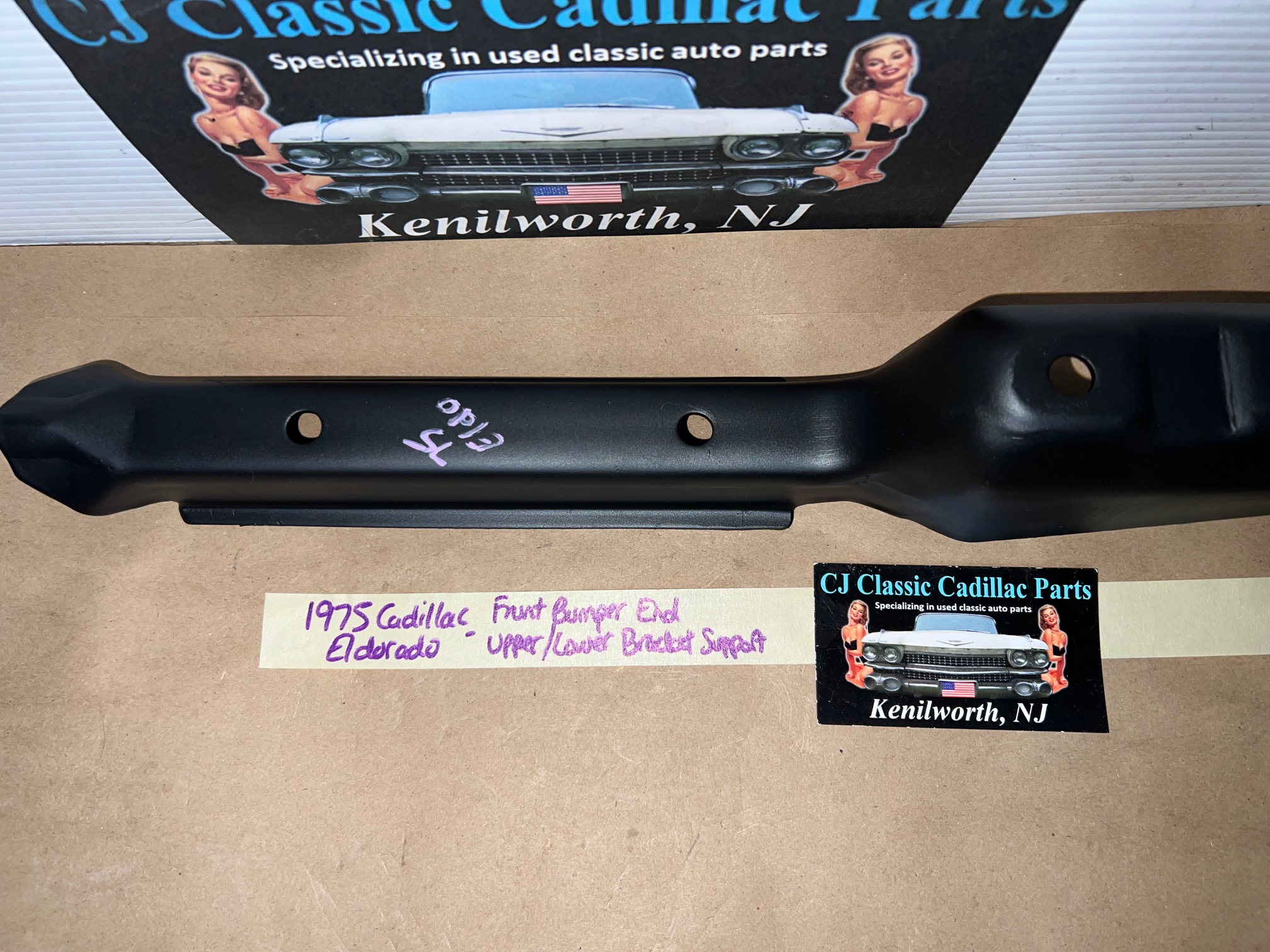 OEM 1975 1976 1977 1978 CADILLAC ELDORADO FRONT BUMPER END UPPER/LOWER CAP BRACKET SUPPORT #1604912 - Image 6