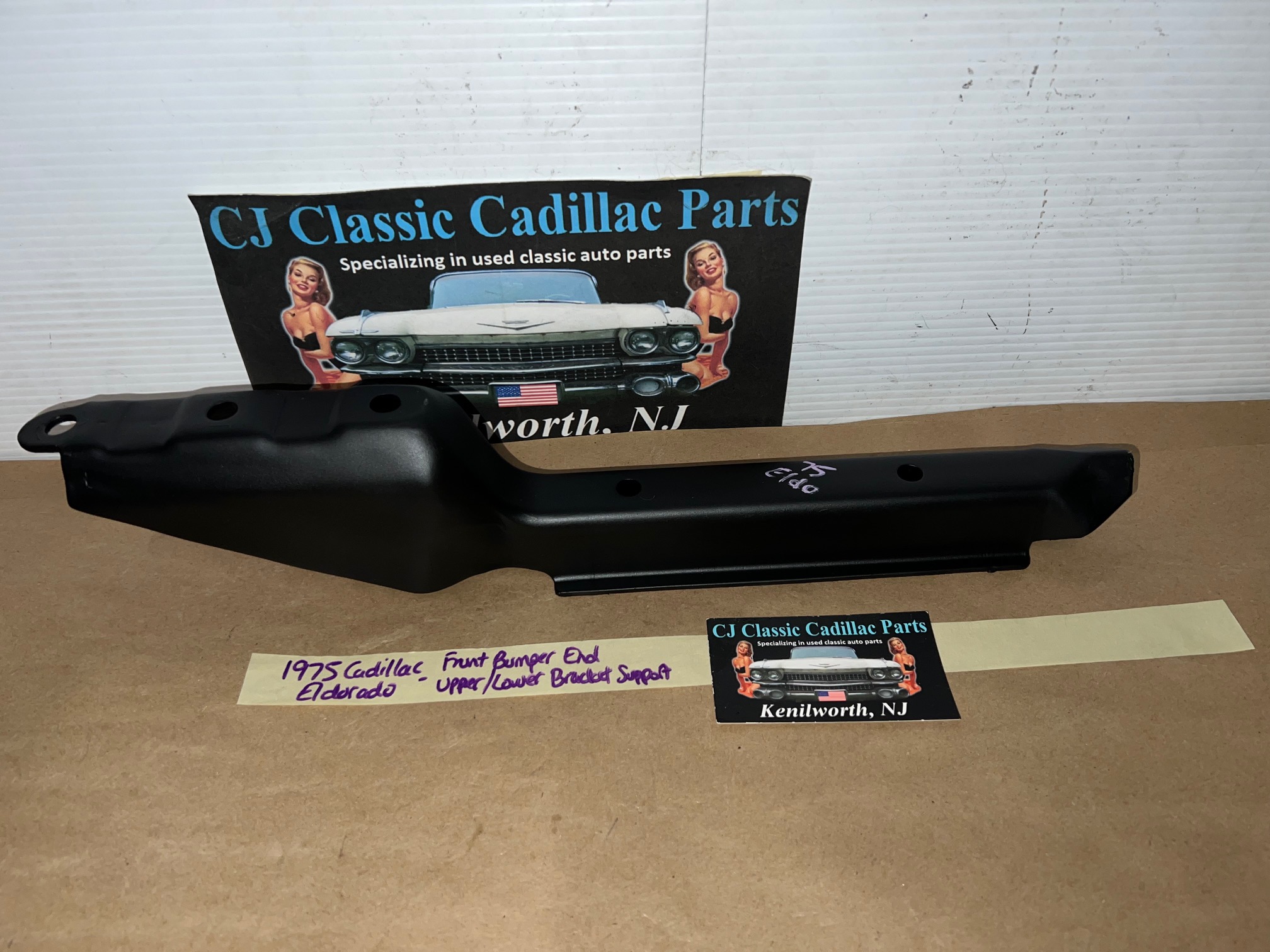OEM 1975 1976 1977 1978 CADILLAC ELDORADO FRONT BUMPER END UPPER/LOWER CAP BRACKET SUPPORT #1604912 - Image 8