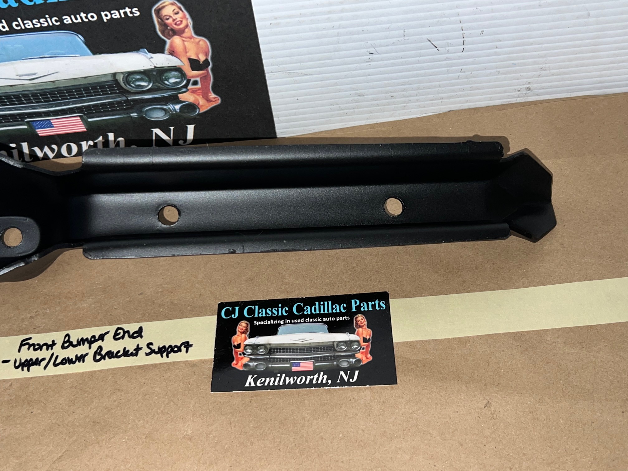 OEM 1975 1976 1977 1978 CADILLAC ELDORADO #1604912 FRONT BUMPER END UPPER/LOWER CAP BRACKET SUPPORT - Image 12