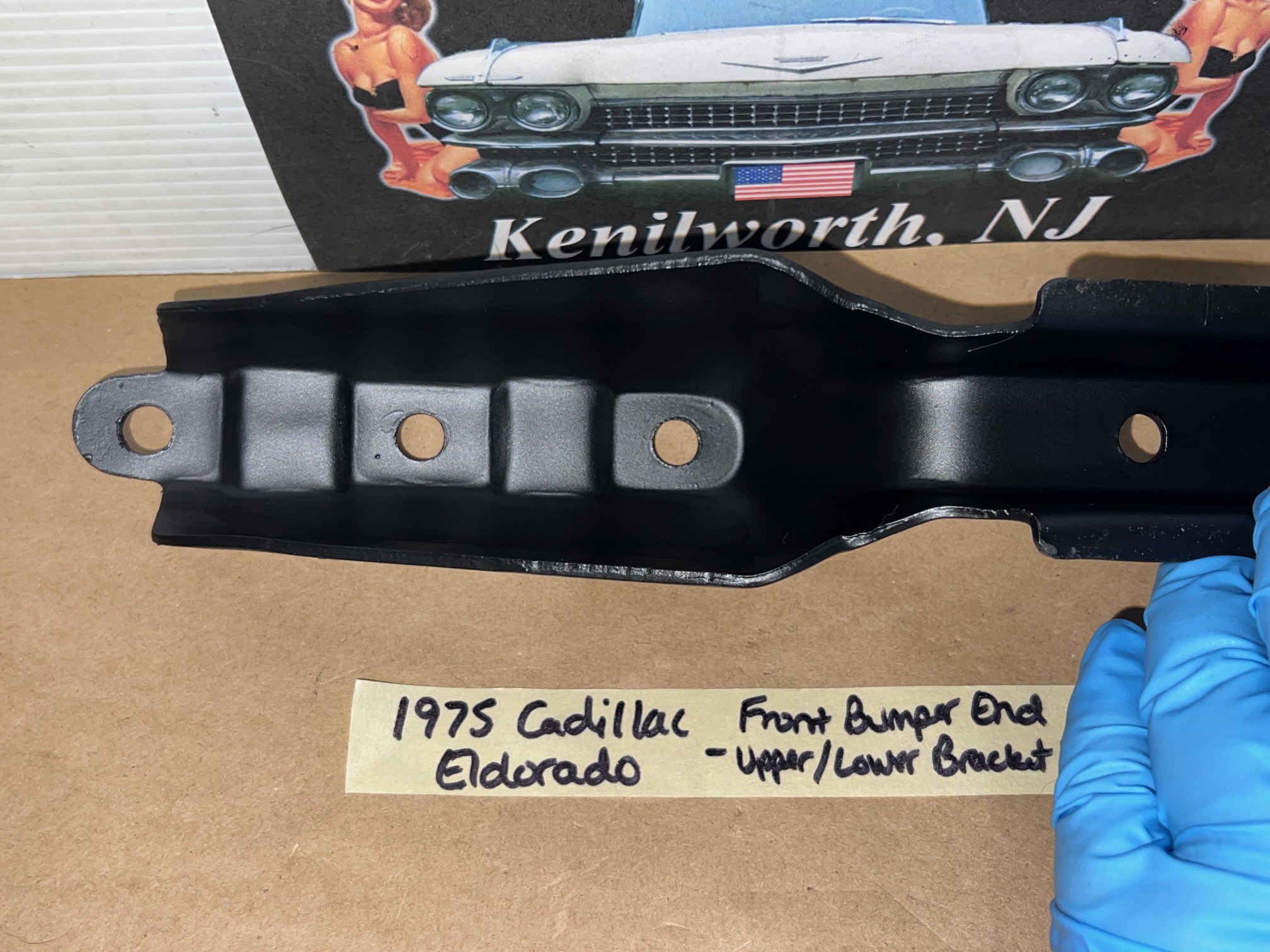 OEM 1975 1976 1977 1978 CADILLAC ELDORADO #1604912 FRONT BUMPER END UPPER/LOWER CAP BRACKET SUPPORT - Image 13