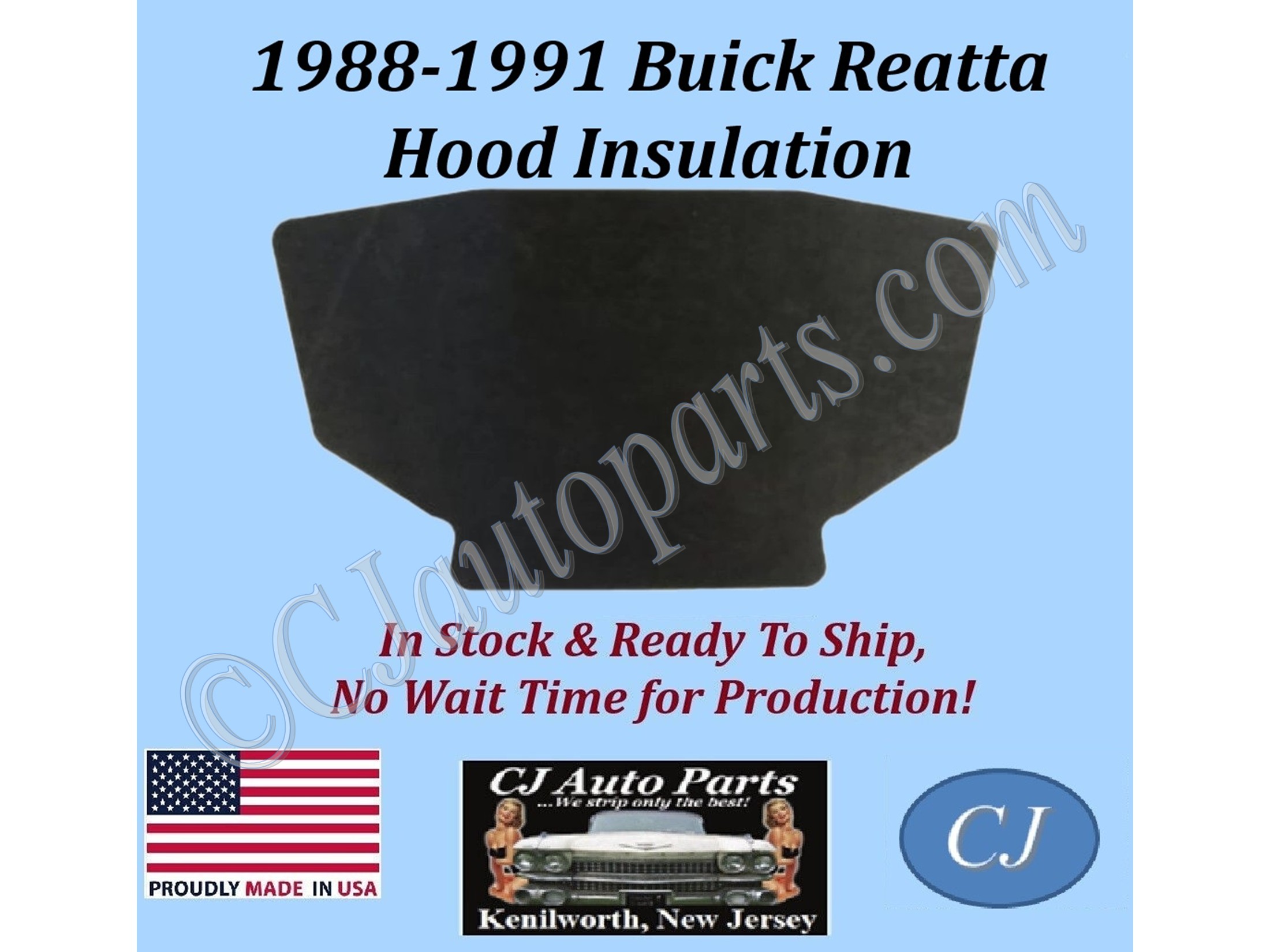 REM 1988 1989 1990 1991 BUICK REATTA HOOD INSULATION BUK-HIN-200