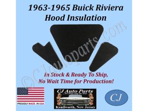 REM 1963 1964 1965 BUICK RIVIERA 3 PIECE HOOD INSULATION - 1" THICK - BUK-HIN-070