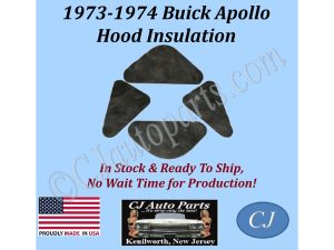 REM 1973 1974 BUICK APOLLO 4 PIECE HOOD INSULATION - BUK-HIN-135