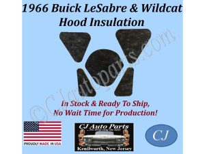 REM 1966 BUICK LESABRE & WILDCAT HOOD INSULATION - 1" THICK - BUK-HIN-080