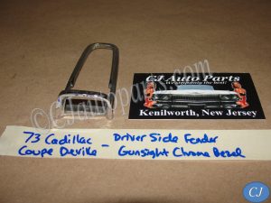 OEM 1971 1972 1973 1974 Cadillac Deville Calais Fleetwood LEFT TOP FENDER TURN SIGNAL INDICATOR CHROME TRIM BEZEL