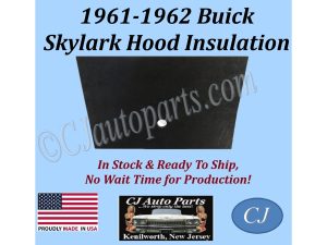 REM 1961 1962 BUICK SKYLARK GRAY HOOD INSULATION - 1" THICK - SKY-HIN-005