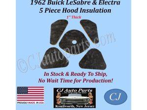 REM 1962 BUICK ELECTRA LESABRE BLACK HOOD INSULATION - 1" THICK - BUK-HIN-060